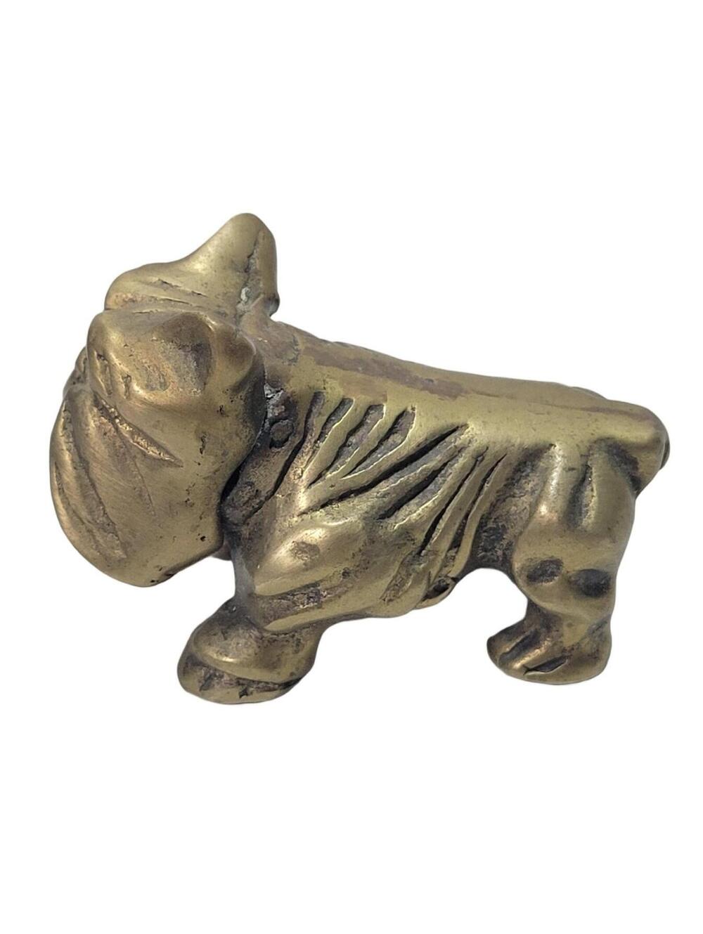 Vintage Brass English Bulldog & Pointer Hunting Dog Figurine Set - Picture 4 of 16